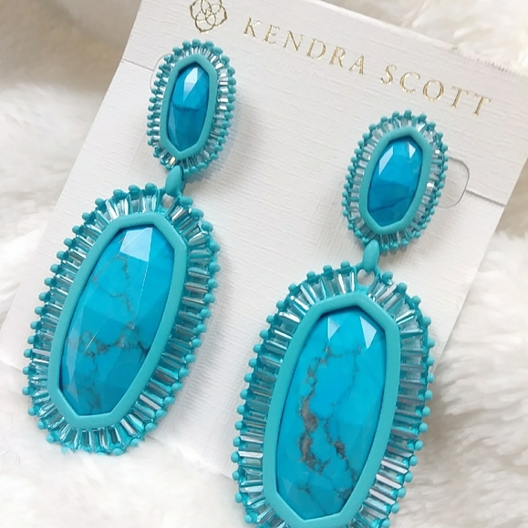 Kendra Scott Jewelry - Kendra Scott Aqua Kaki Drop Earrings